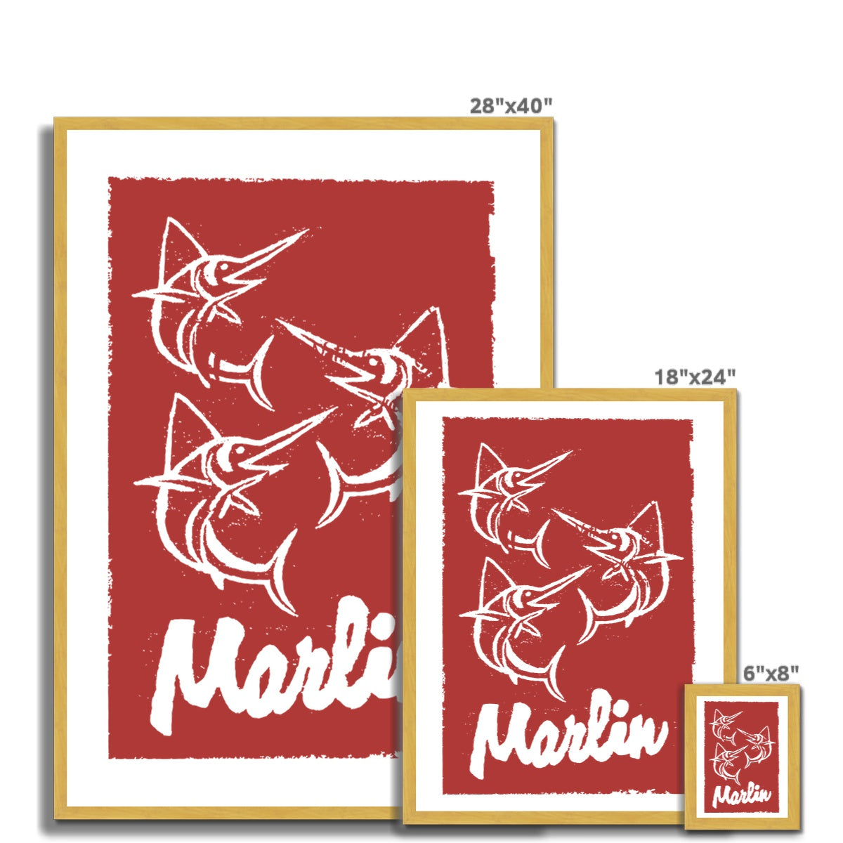 AQUA HMP2 - 07 - Marlin - Impressão emoldurada antiga