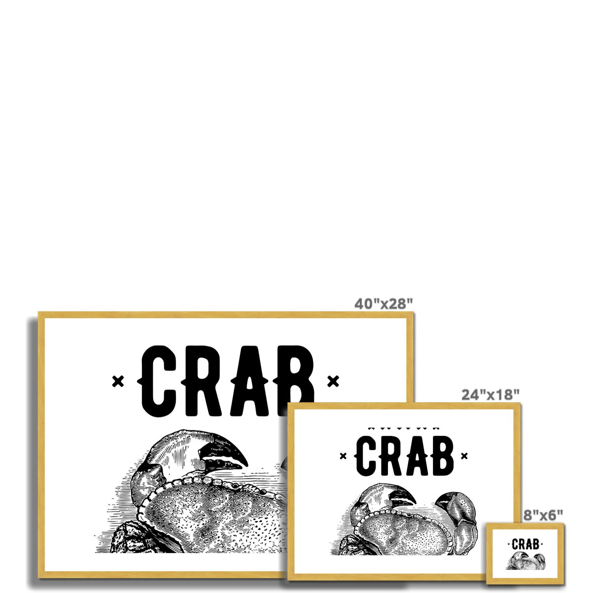 AQUA B&W - 07 - Catch the crab - Antique Framed & Mounted Print
