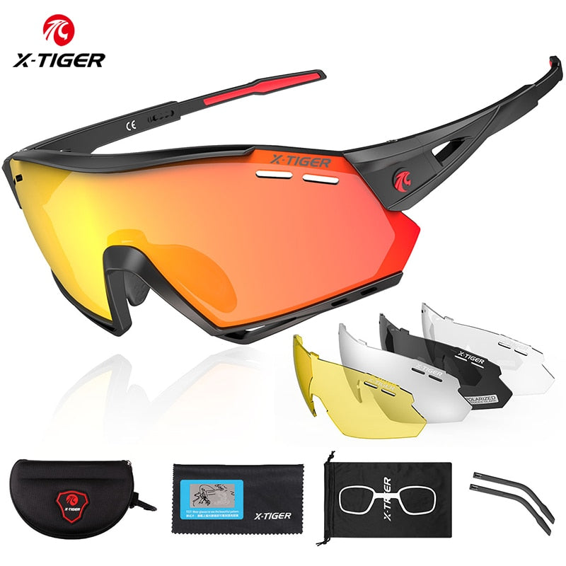 X-Tiger Fahrradbrille Polarisierte Photochrome Fahrradbrille Mountainbike-Brille MTB-Schutz Fahrradbrille