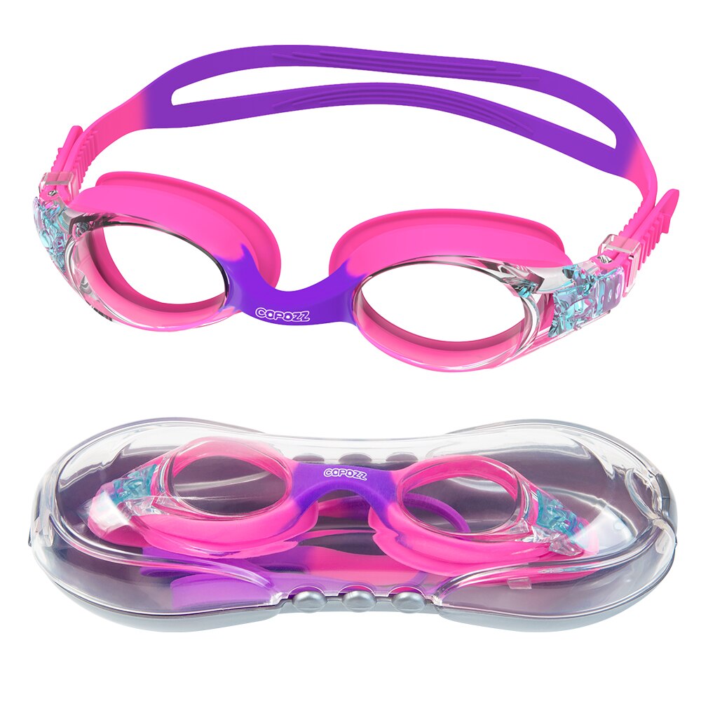 Copozz à prova d'água anti nevoeiro uv criança profissional lentes coloridas óculos de natação para crianças óculos de natação gafas nata