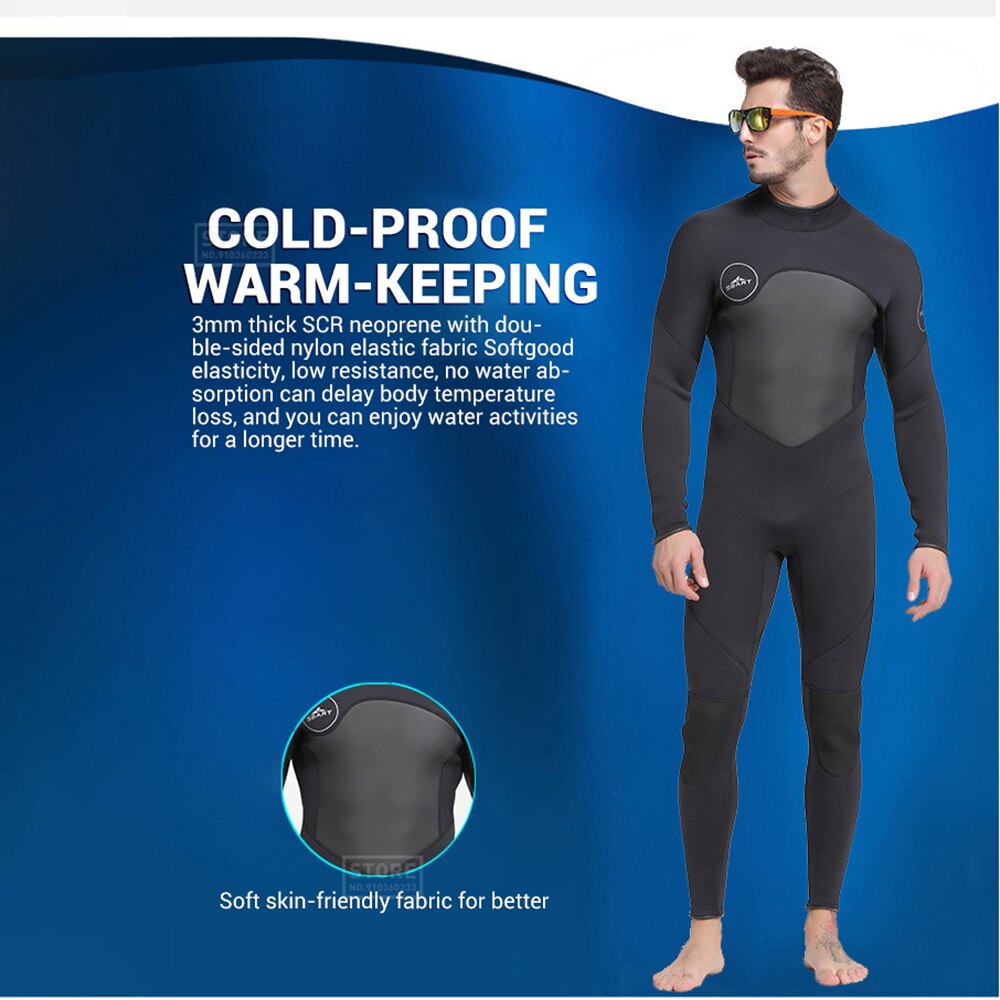 Neoprene 3mm Wetsuit Windsurf Men Underwater Fishing Scuba Diving Spearfishing Swimming Kitesurf Surf Clothes Wet Suit Wakeboard