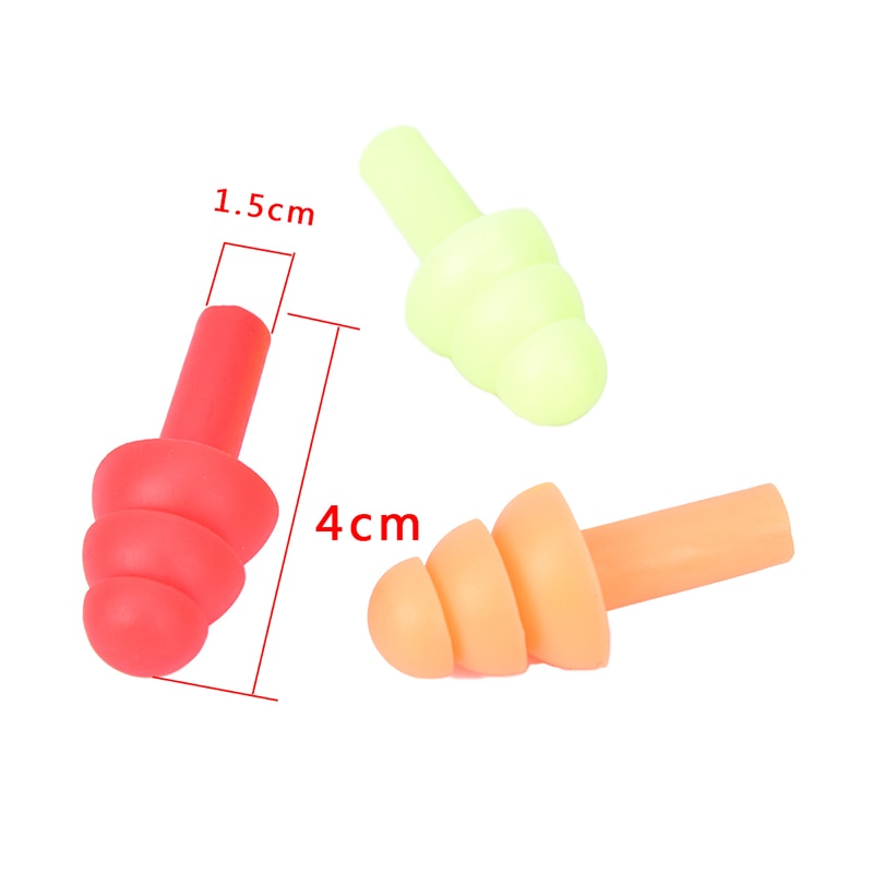 1/10 Pairs Waterproof Swimming Silicone Swim Earplugs for Adult Swimmers Children Diving Soft Anti-Noise Ear Plug