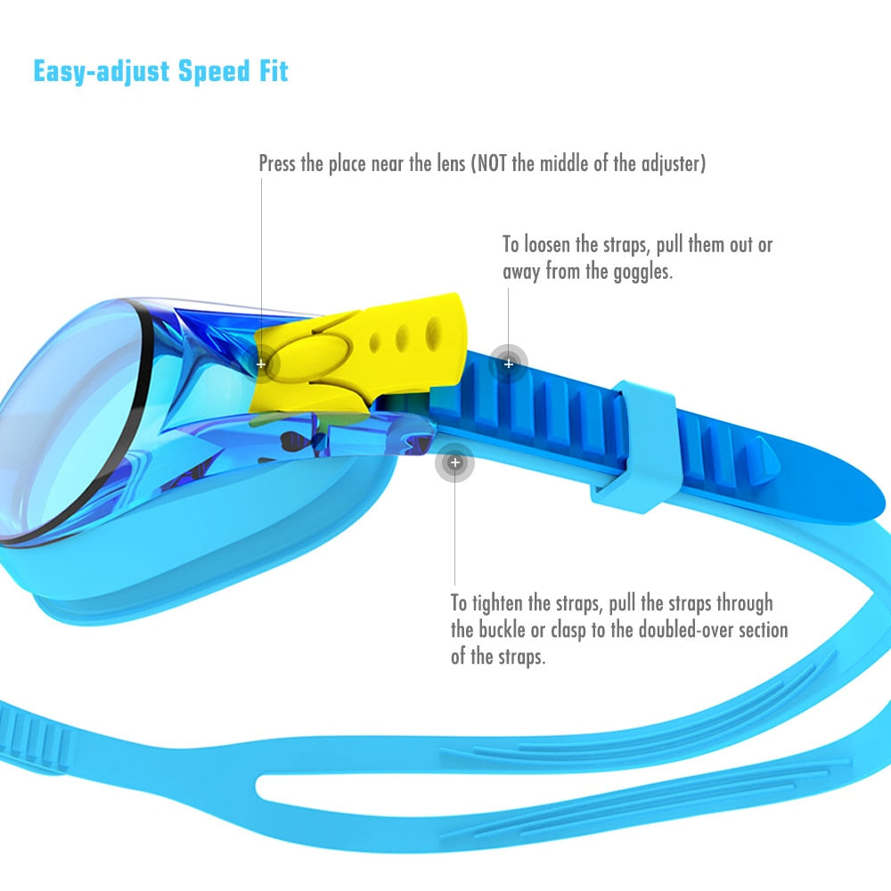 Copozz à prova d'água anti nevoeiro uv criança profissional lentes coloridas óculos de natação para crianças óculos de natação gafas nata
