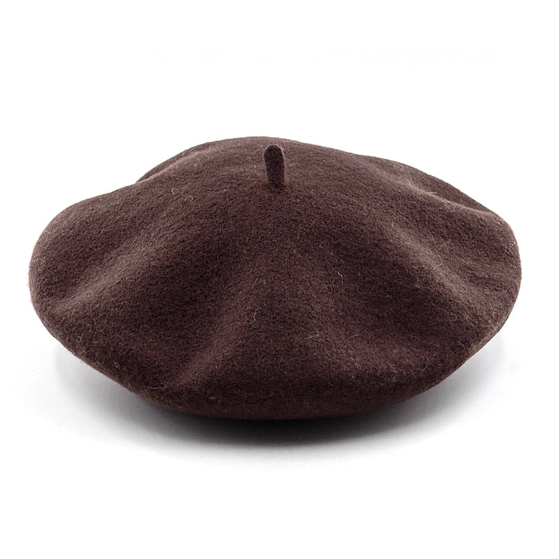 Autumn / Winter Women's Hats To Keep Warm Solid Color Wool Beret Hat French Classic Wool Hat Elegant Fashion Beret Hat