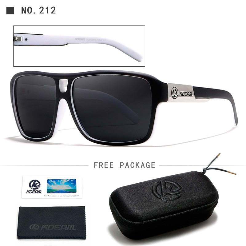 KDEAM Protect Your Eyes Jams Polarized Sunglasses Men Matte Black Sun Glasses Man Surf Sport Sunglass With Package KD520