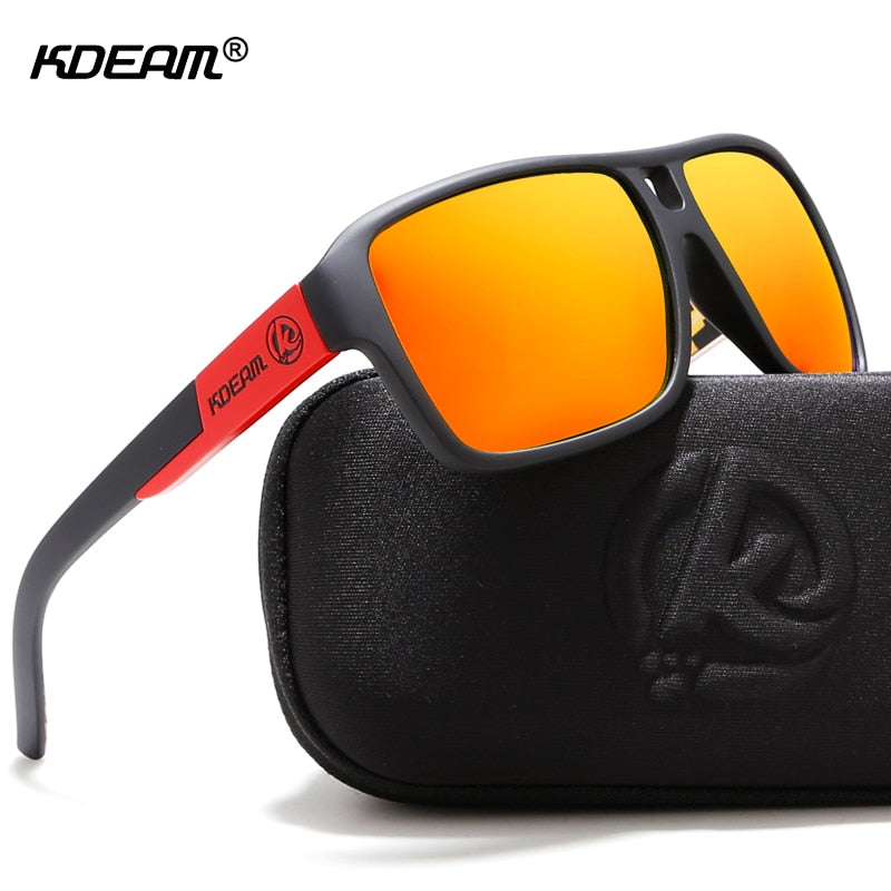 KDEAM Protect Your Eyes Jams Polarized Sunglasses Men Matte Black Sun Glasses Man Surf Sport Sunglass With Package KD520