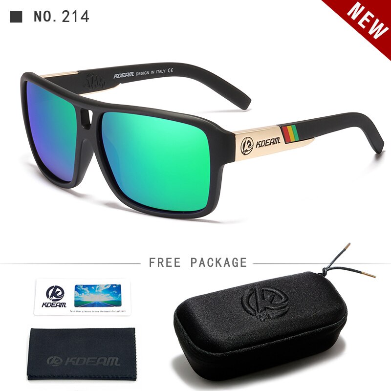 KDEAM Schützen Sie Ihre Augen Jams Polarisierte Sonnenbrille Herren Mattschwarz Sonnenbrille Herren Surf Sport Sonnenbrille Mit Paket KD520