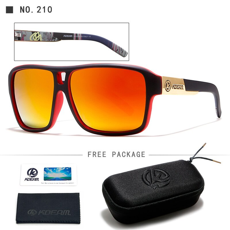 KDEAM Schützen Sie Ihre Augen Jams Polarisierte Sonnenbrille Herren Mattschwarz Sonnenbrille Herren Surf Sport Sonnenbrille Mit Paket KD520