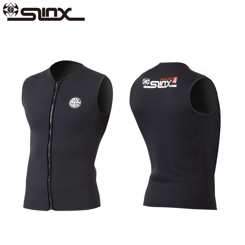 SLINX Outdoor Unisex Wetsuits 3MM Neoprene Sleeveless Wetsuit Vest for Diving Surf Windsurf Kitesurfing