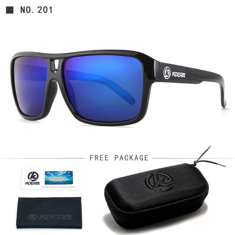 KDEAM Protect Your Eyes Jams Polarized Sunglasses Men Matte Black Sun Glasses Man Surf Sport Sunglass With Package KD520