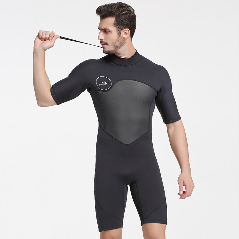 Sbart 2mm neoprene wetsuit homem manter quente natação mergulho maiô de manga curta triathlon wetsuit para surf mergulho