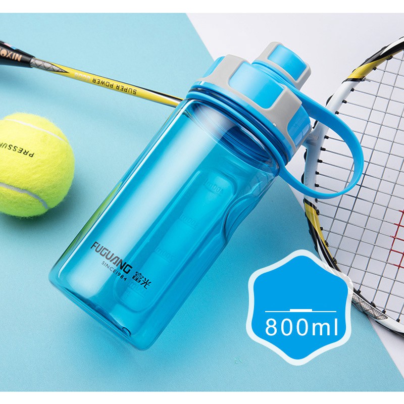 2000 ml Wasserflaschen mit großer Kapazität, tragbare Kunststoff-Sportflasche für den Außenbereich, mit Tee-Ei, auslaufsichere Shaker-Flaschen