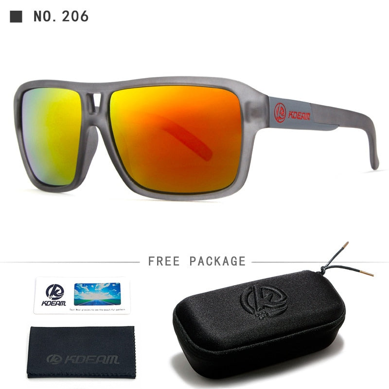 KDEAM Proteja Seus Olhos Óculos de Sol Polarizados Homens Fosco Preto Óculos de Sol Homem Surf Esporte Óculos de Sol Com Pacote KD520