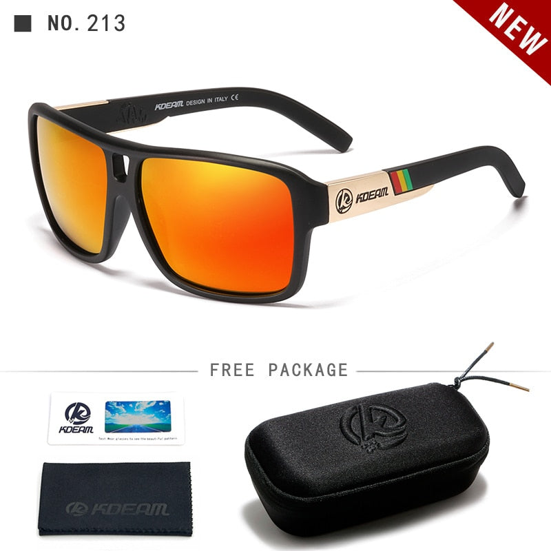 KDEAM Schützen Sie Ihre Augen Jams Polarisierte Sonnenbrille Herren Mattschwarz Sonnenbrille Herren Surf Sport Sonnenbrille Mit Paket KD520