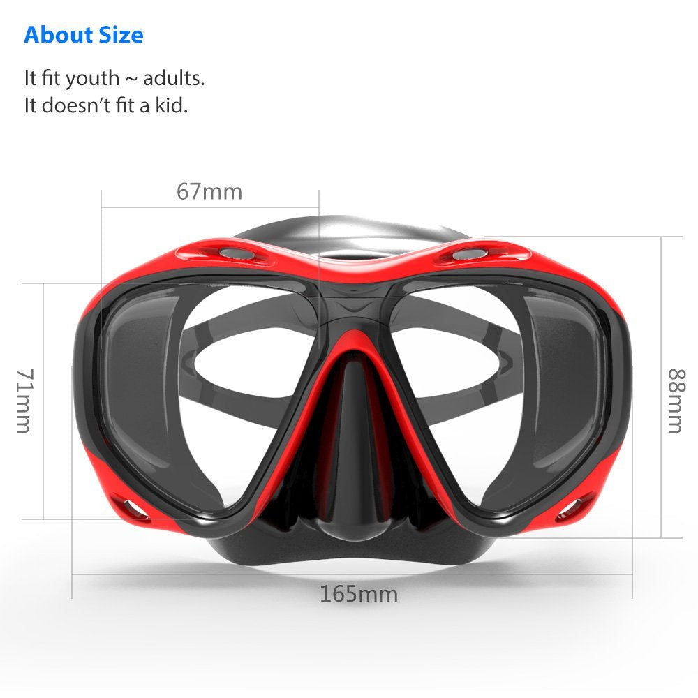 Copozz marca profissional skuba máscara de mergulho óculos esportes aquáticos equipamento snorkel caça subaquática máscara presbiopia miopia lente