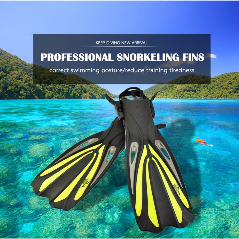Manter mergulho salto aberto mergulho barbatanas longas ajustável nadadeiras de natação especial para botas de mergulho sapatos monofin engrenagem