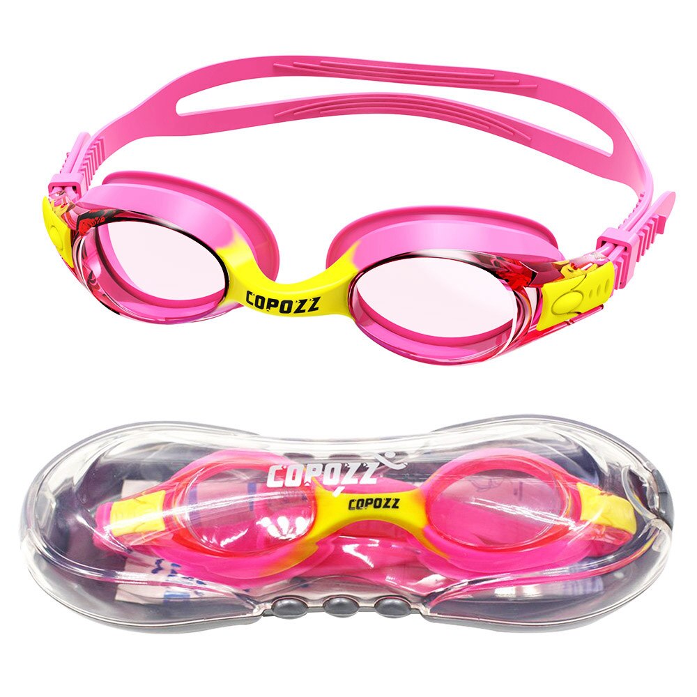 Copozz Waterproof Anti Fog UV Child Professional Colored Lenses Diving Swimming Glasses kids Eyewear Swim Goggles Gafas Nata