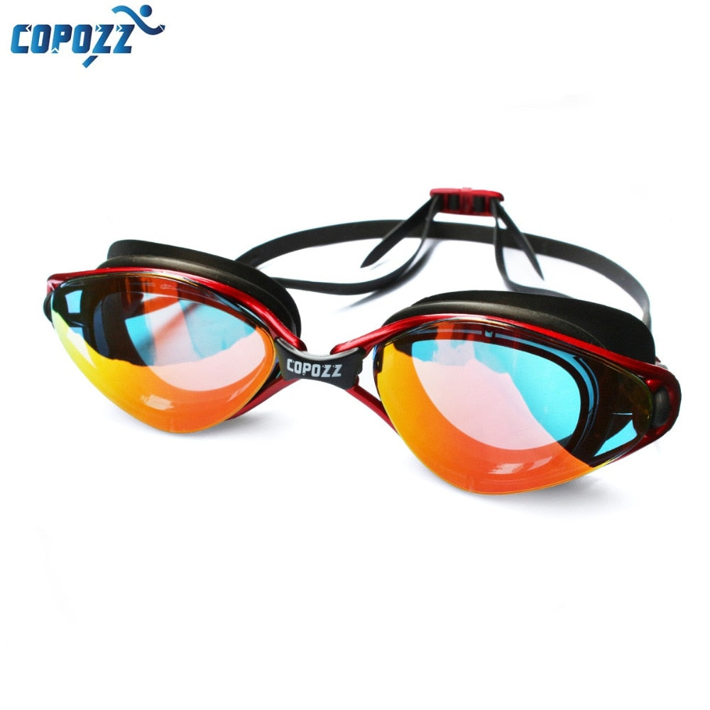 Copozz Professional Goggles Anti-Fog UV Protection Adjustable Swimming Goggles Men Women Waterproof silicone glasses Eyewear