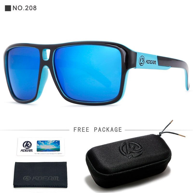 KDEAM Protect Your Eyes Jams Polarized Sunglasses Men Matte Black Sun Glasses Man Surf Sport Sunglass With Package KD520