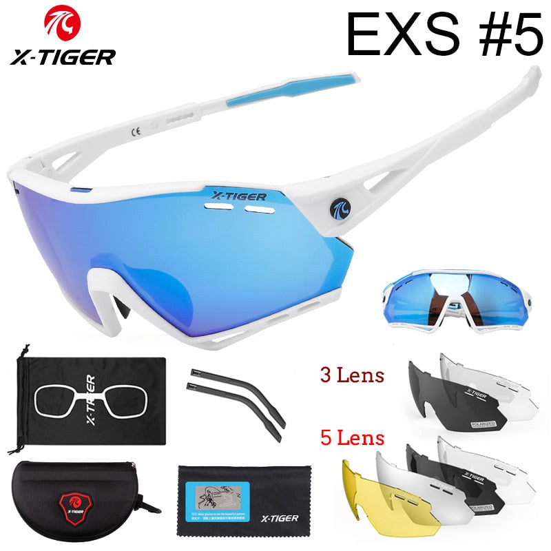 X-Tiger Cycling Glasses Polarized Photochromic Cycling Sunglasses Mountain Bicycle Glasses MTB Protection Cycling Goggle Eyewear