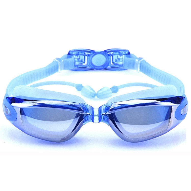 Electroplating UV Waterproof Anti fog Swimwear Eyewear Swim Diving Water Glasses Gafas Adjustable Swimming Goggles Women Men