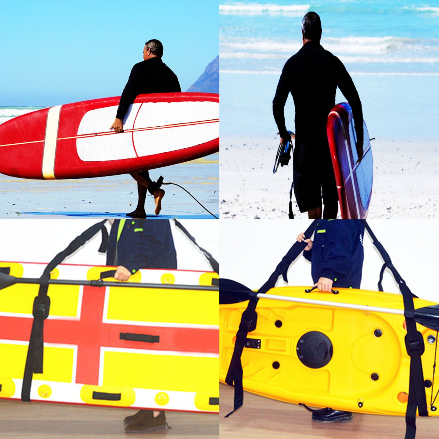 Prancha de surf ajustável ombro carry sling stand up paddleboard cinta sup board barbatanas paddle wakeboard surf caiaque unisex