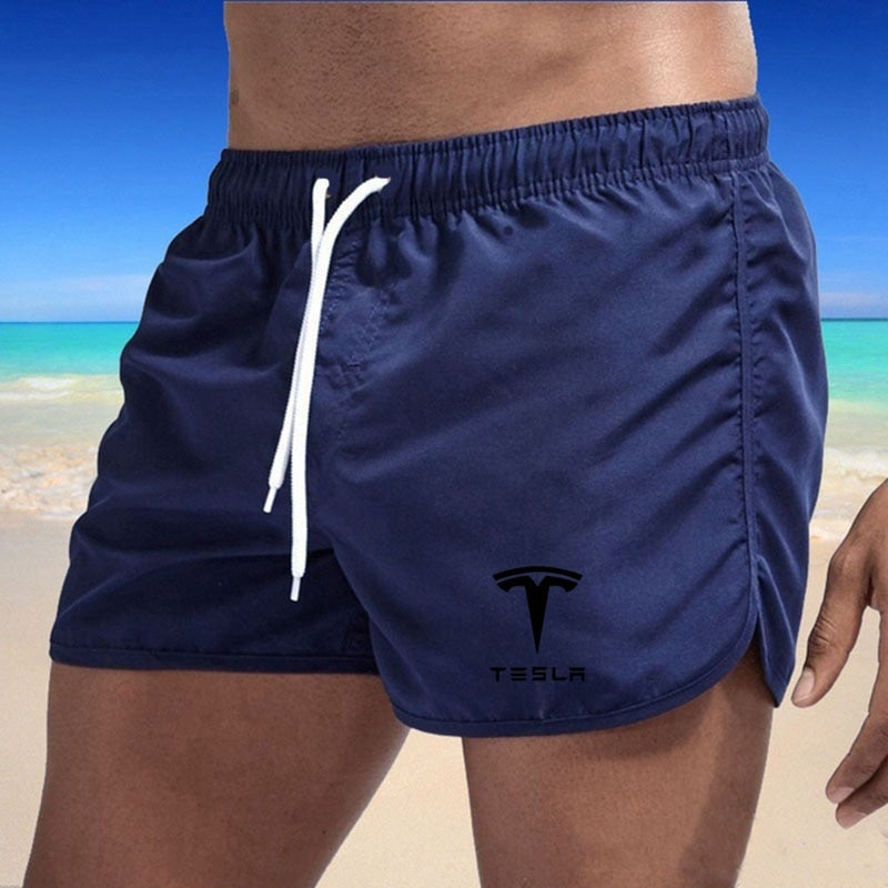Tesla Herren Shorts Sommer Bademode Herren Badeanzug Badehose Boxershorts Sexy Strandshorts Surfbrett Herrenbekleidung Hosen