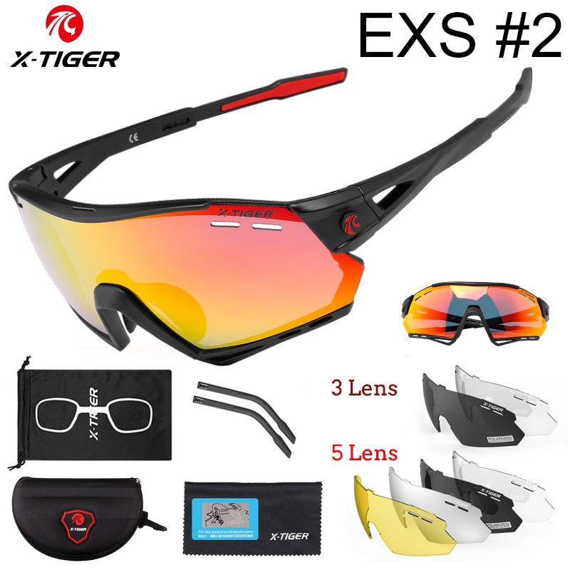 X-Tiger Fahrradbrille Polarisierte Photochrome Fahrradbrille Mountainbike-Brille MTB-Schutz Fahrradbrille