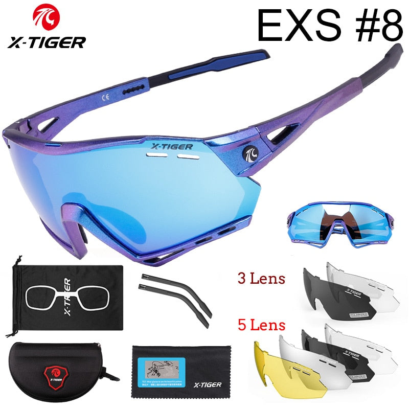 X-Tiger Cycling Glasses Polarized Photochromic Cycling Sunglasses Mountain Bicycle Glasses MTB Protection Cycling Goggle Eyewear