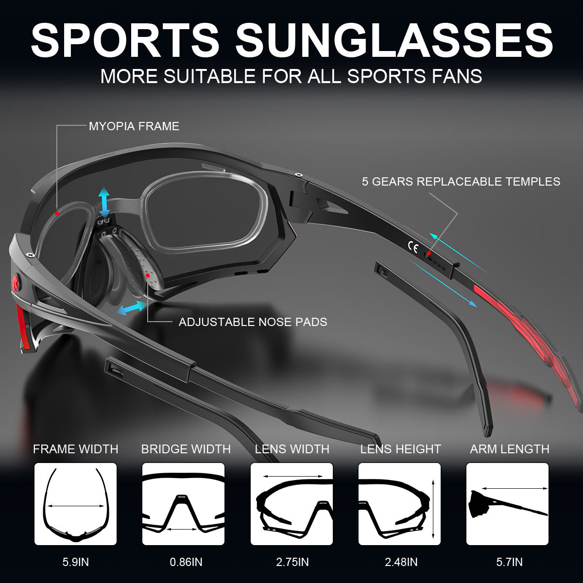 X-Tiger Cycling Glasses Polarized Photochromic Cycling Sunglasses Mountain Bicycle Glasses MTB Protection Cycling Goggle Eyewear