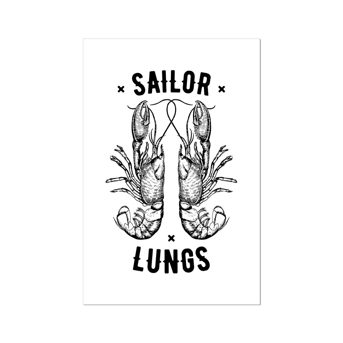 AQUA B&W - 06 - Sailing Lungs - Rolled Canvas
