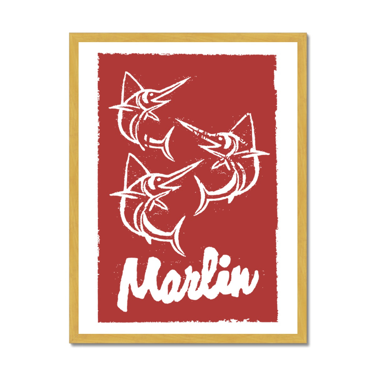 AQUA HMP2 - 07 - Marlin - Impressão emoldurada antiga
