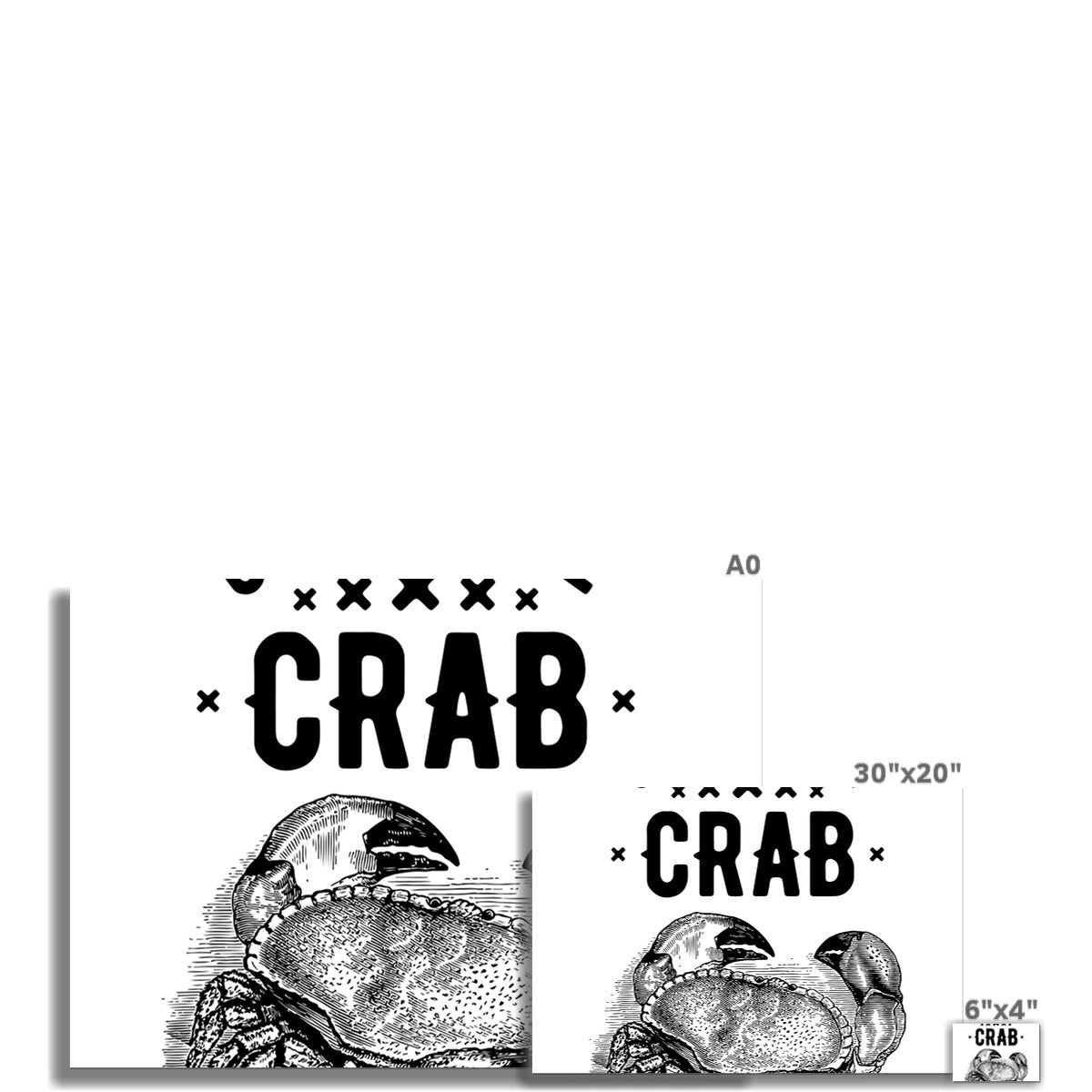 AQUA B&W - 07 - Catch the crab - Rolled Eco Canvas