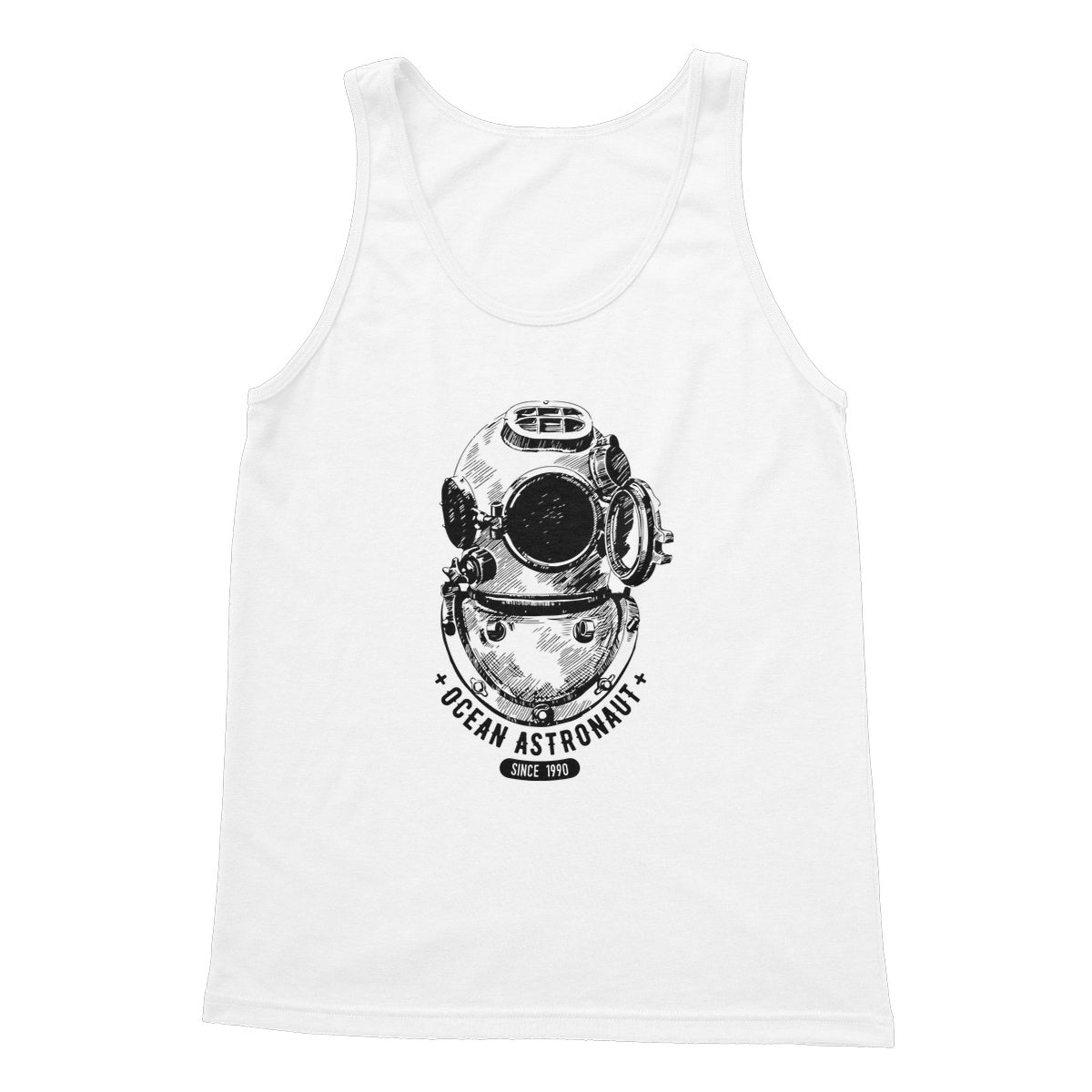 AQUA B&W - 05 - Ocean astronaut - Softstyle Tank Top