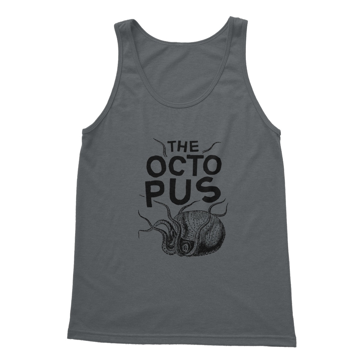 AQUA B&W - 03 - Octopus - Softstyle Tank Top