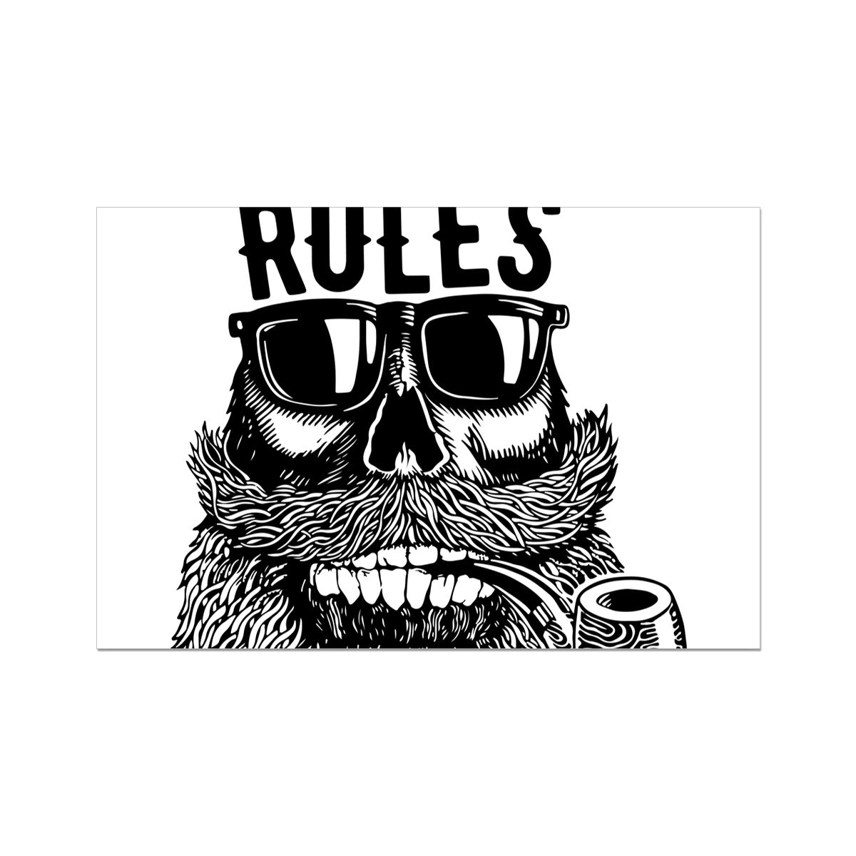 AQUA B&W - 04 - No Rules - Rolled Eco Canvas