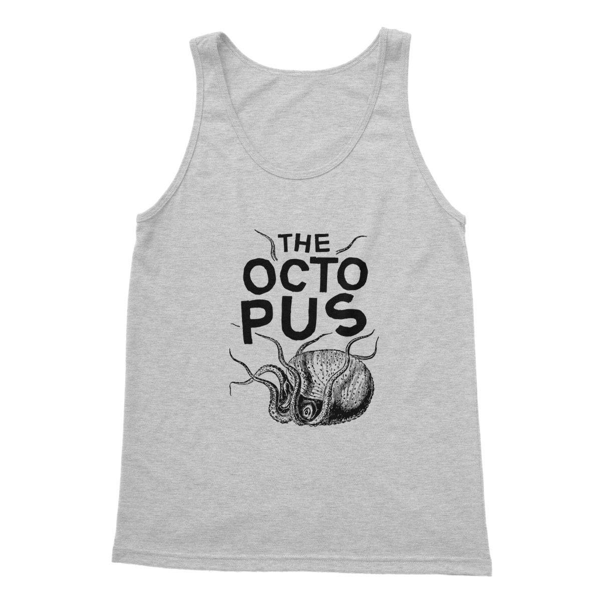 AQUA B&W - 03 - Octopus - Softstyle Tank Top