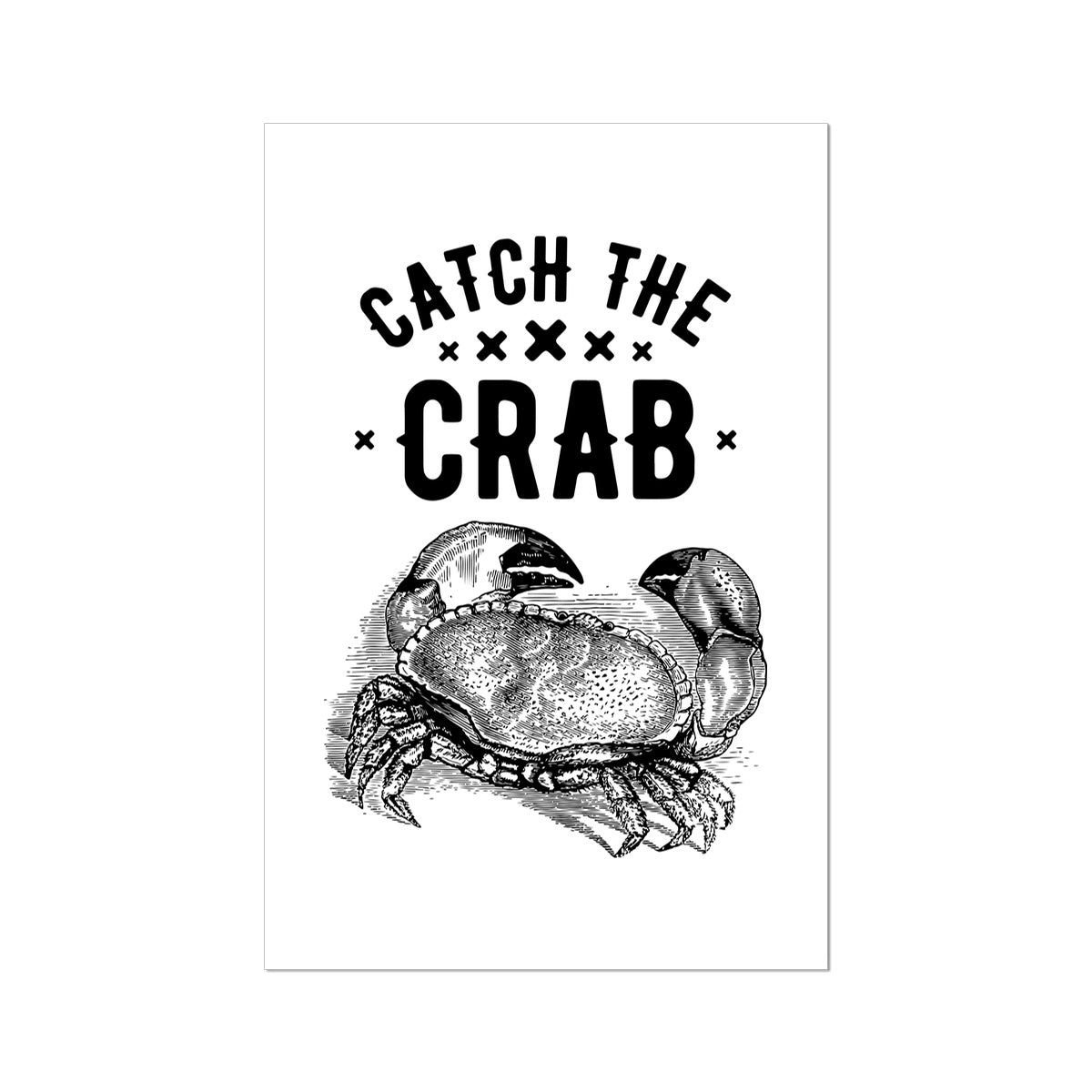 AQUA B&W - 07 - Catch the crab - Rolled Eco Canvas