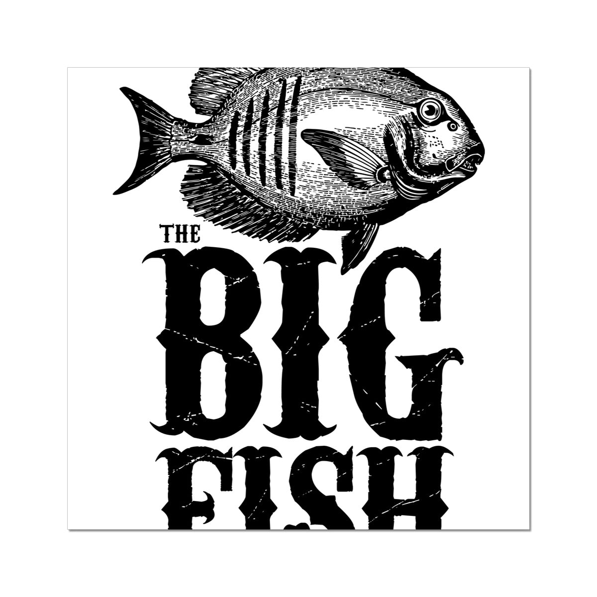 AQUA B&W - 01 -Big Fish - Rolled Eco Canvas