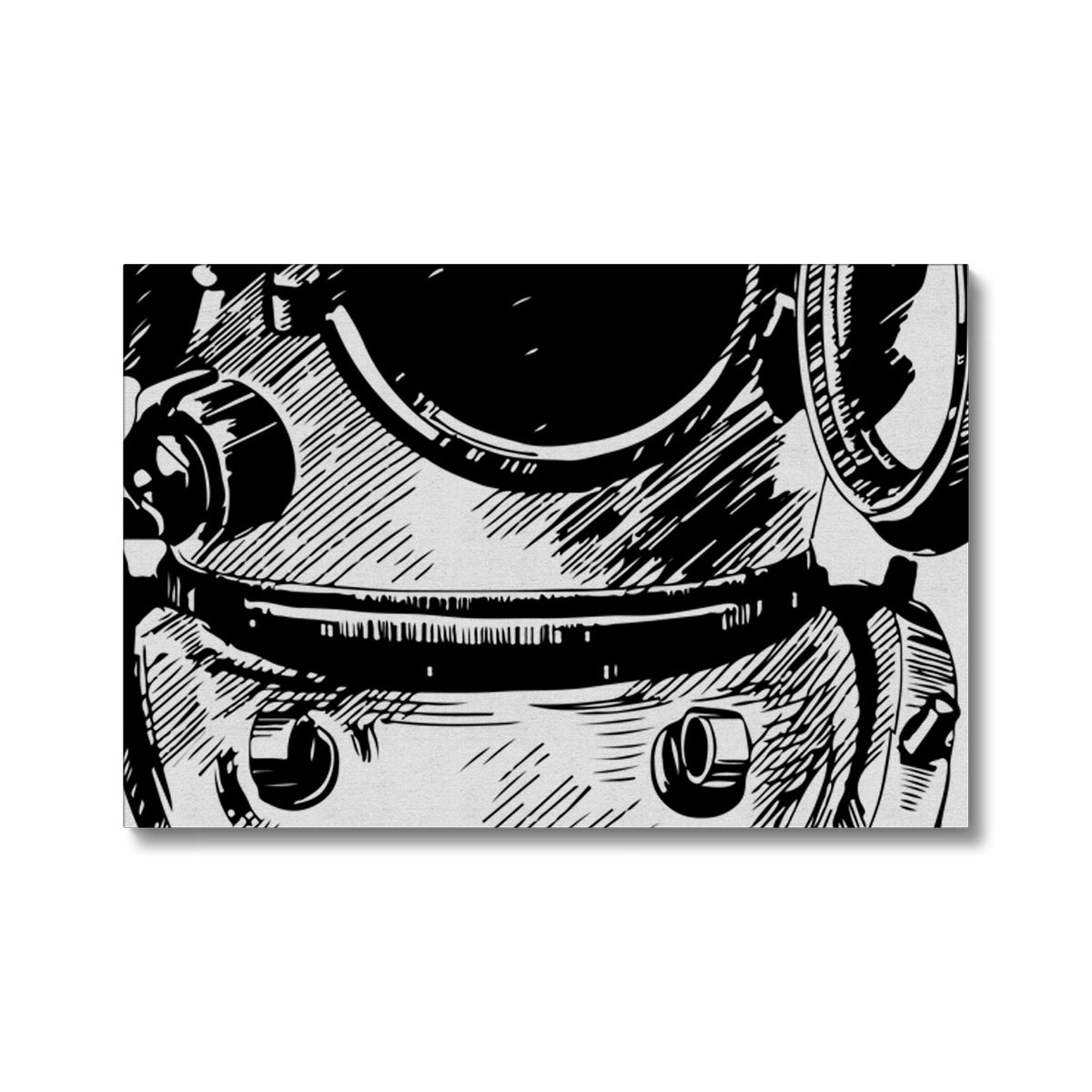 AQUA B&W - 05 - Ocean astronaut - Eco Canvas