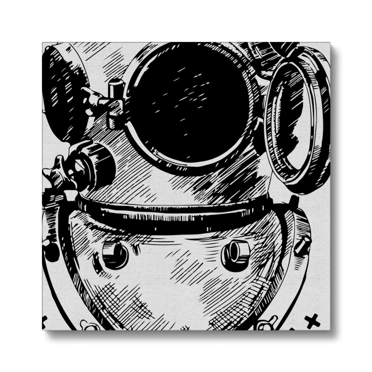 AQUA B&W - 05 - Ocean astronaut - Eco Canvas