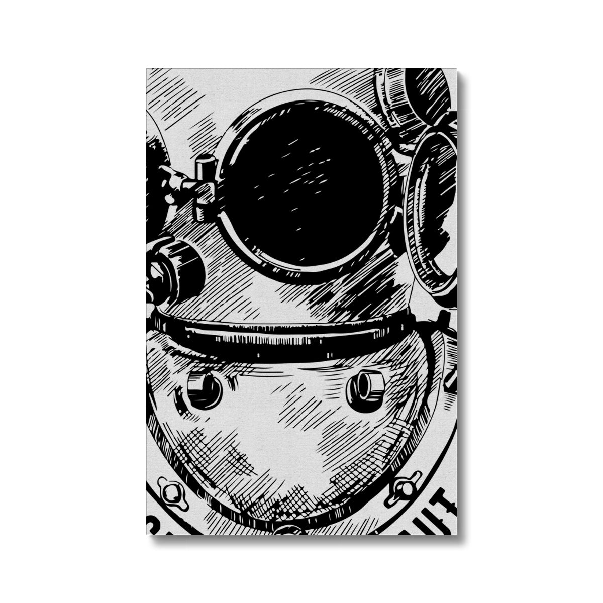 AQUA B&W - 05 - Ocean astronaut - Eco Canvas