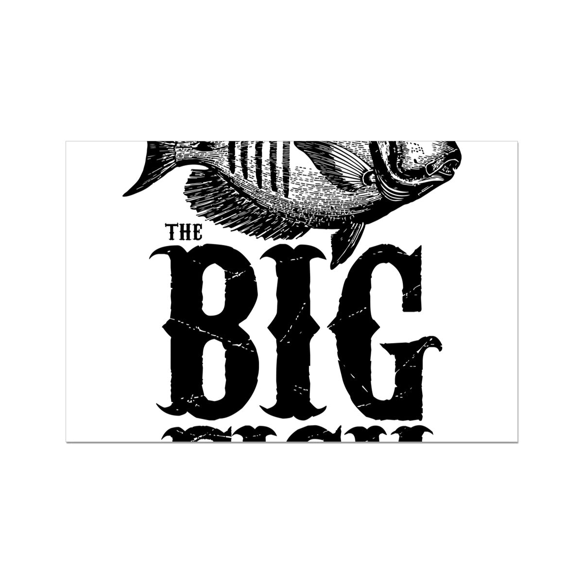 AQUA B&W - 01 -Big Fish - Rolled Canvas