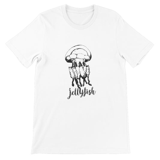 AQUA B&amp;W - 02 - Quallen - Unisex-T-Shirt aus feinem Jersey