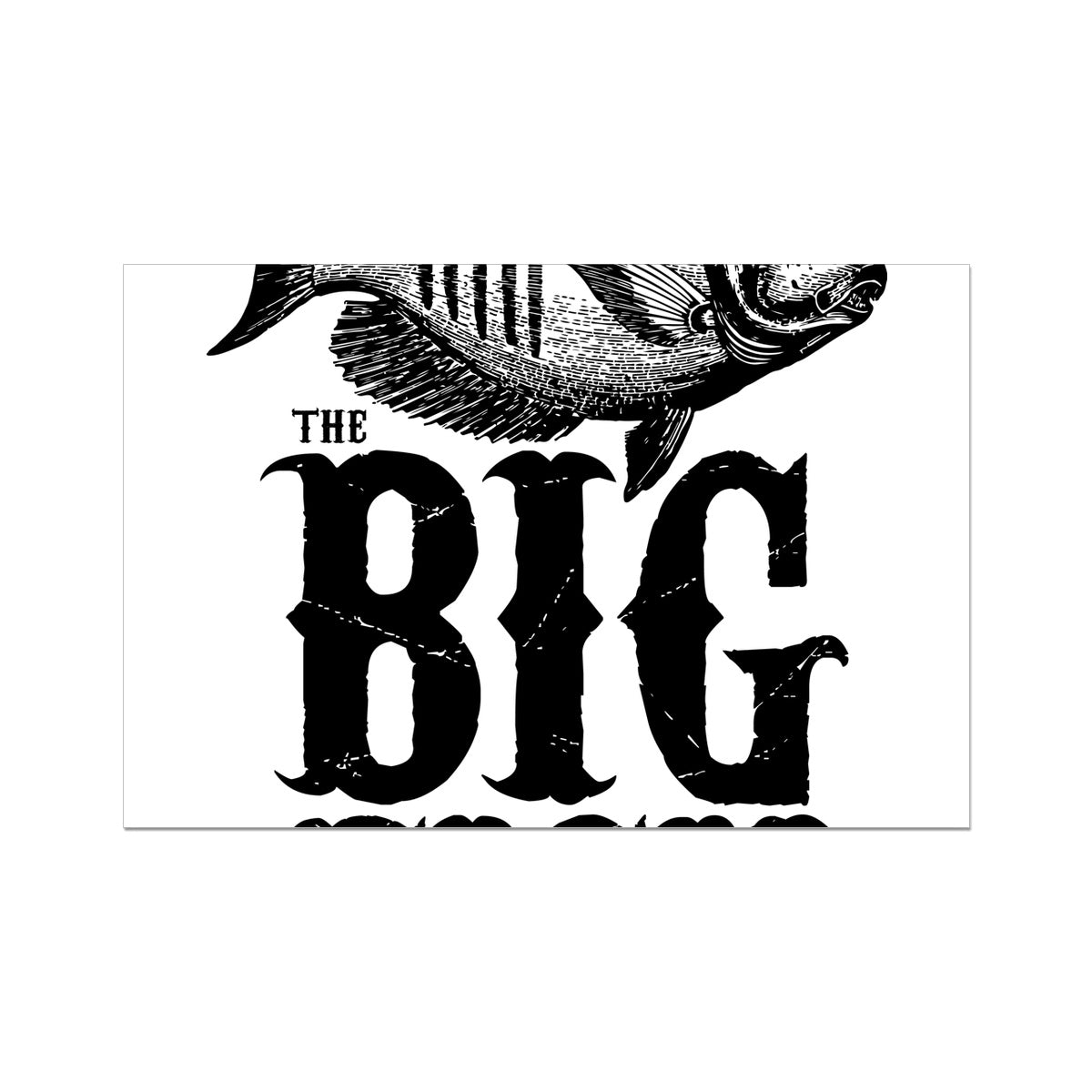 AQUA B&W - 01 -Big Fish - Rolled Eco Canvas