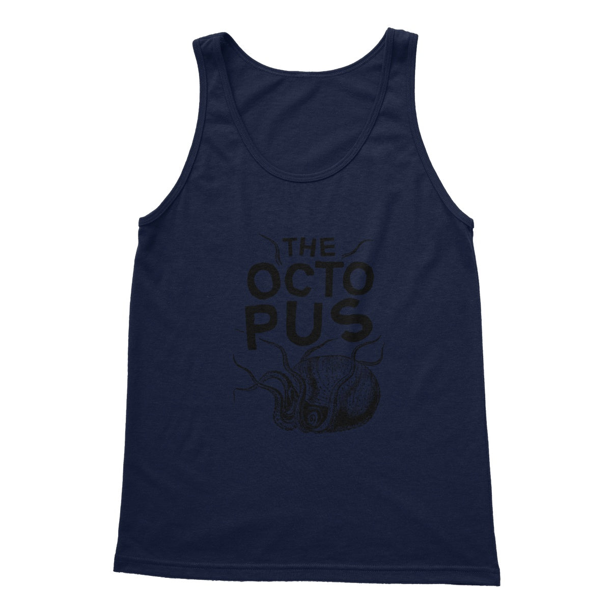 AQUA B&W - 03 - Octopus - Softstyle Tank Top