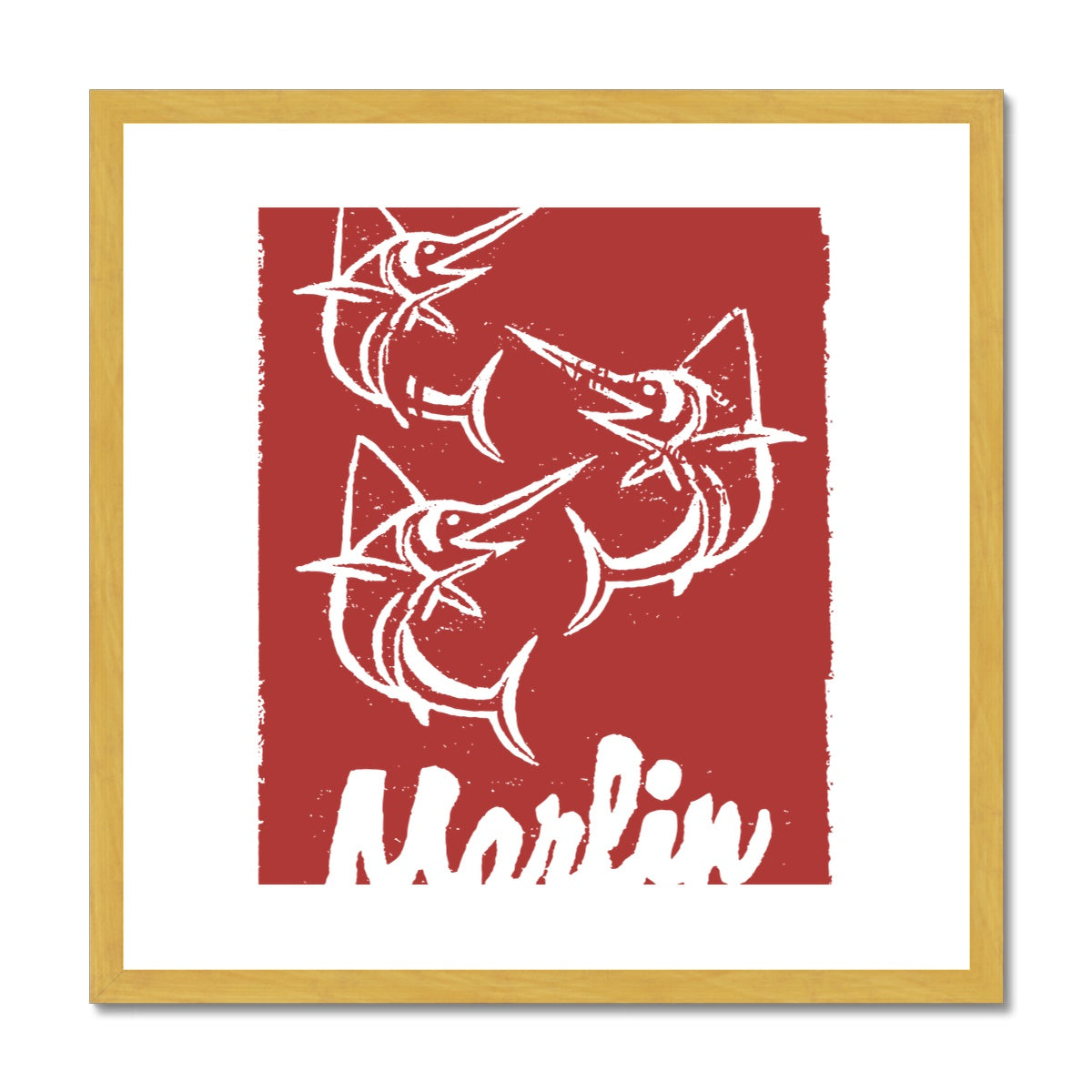 AQUA HMP2 - 07 - Marlin - Impressão antiga emoldurada e montada