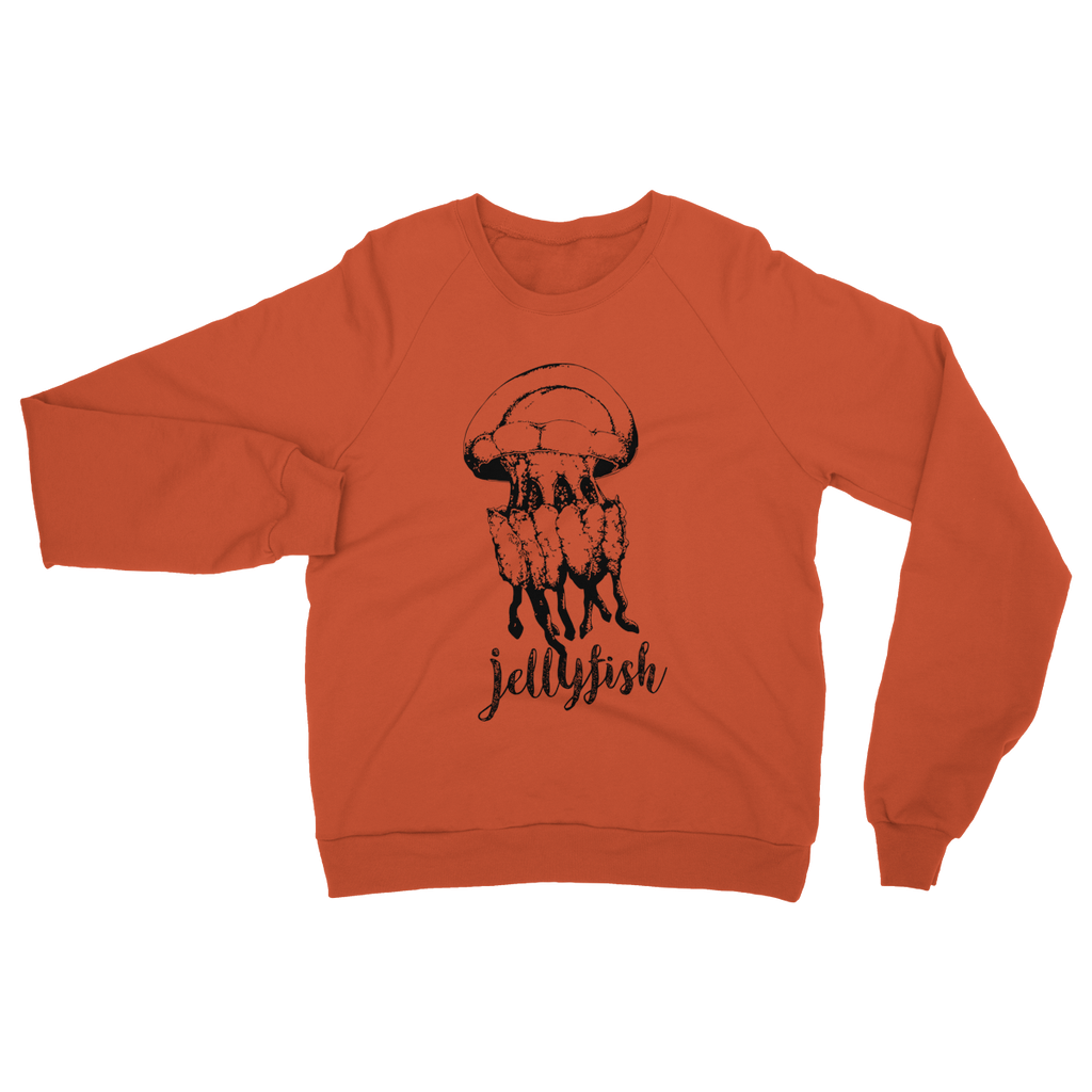 AQUA B&W - 02 - Jellyfish - Heavy Blend Crew Neck Sweatshirt-Apparel-AQUATICUS