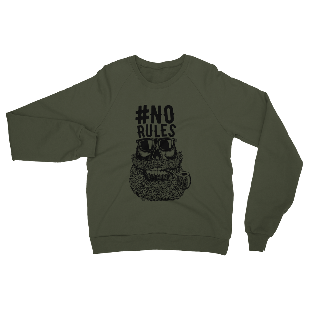 AQUA B&W - 04 - No Rules - Heavy Blend Crew Neck Sweatshirt-Apparel-AQUATICUS