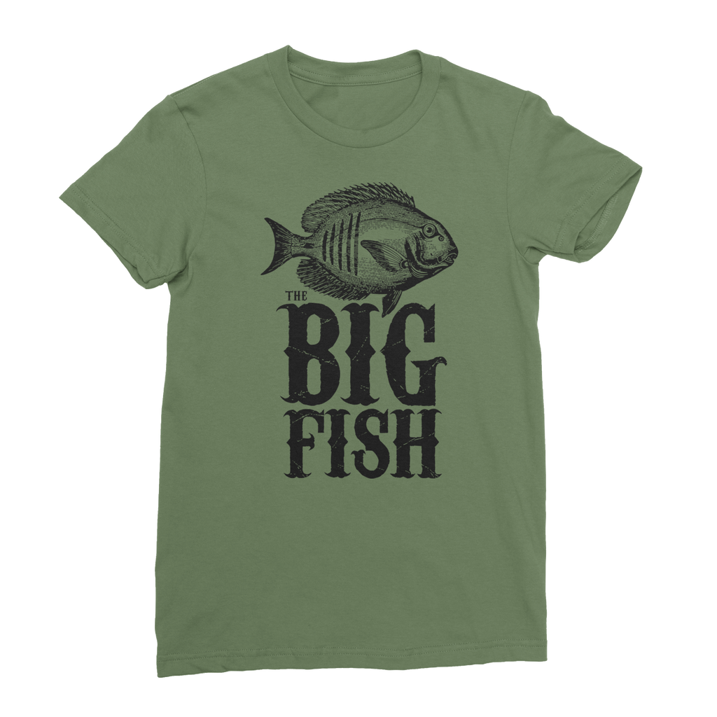 AQUA B&W - 01 -Big Fish - Women's Fine Jersey T-Shirt-Apparel-AQUATICUS